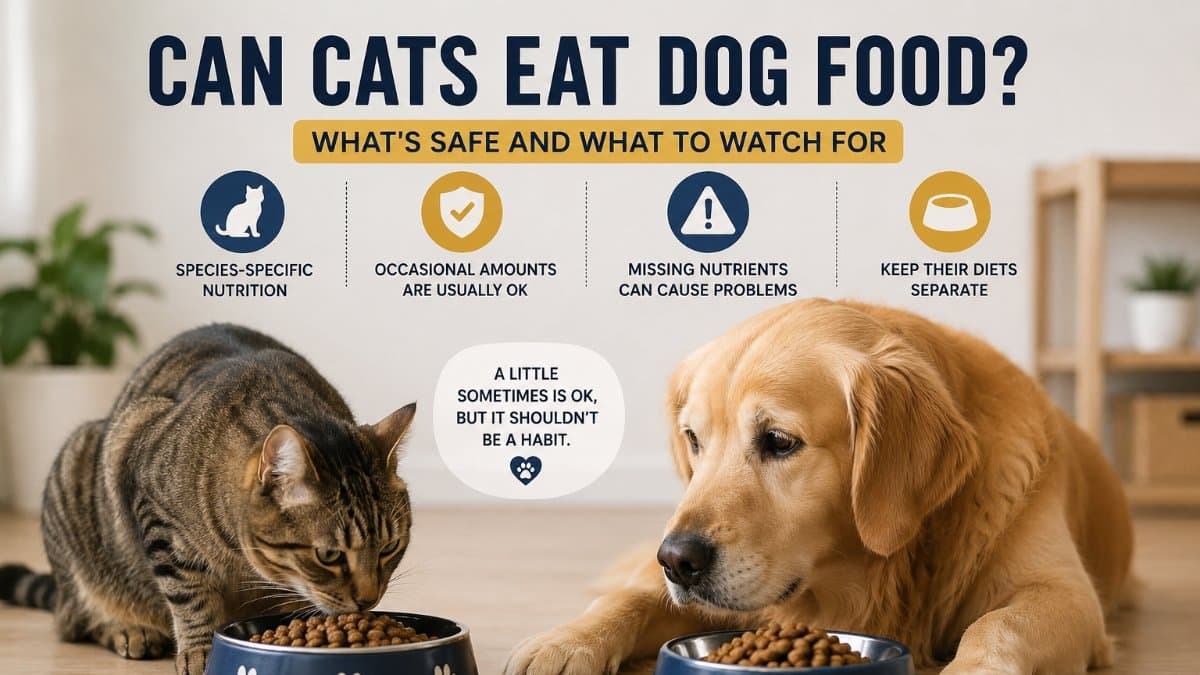 Can Cats Eat Dog Food? What's Safe and What to Watch For